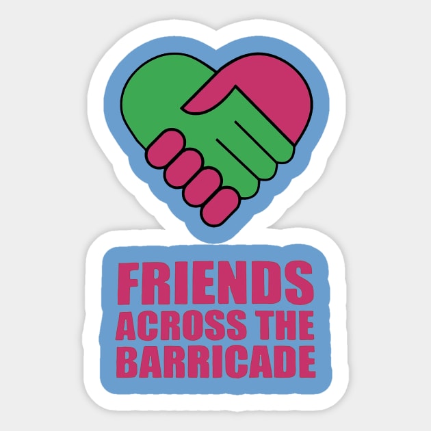 Friends Across Sticker by anapram